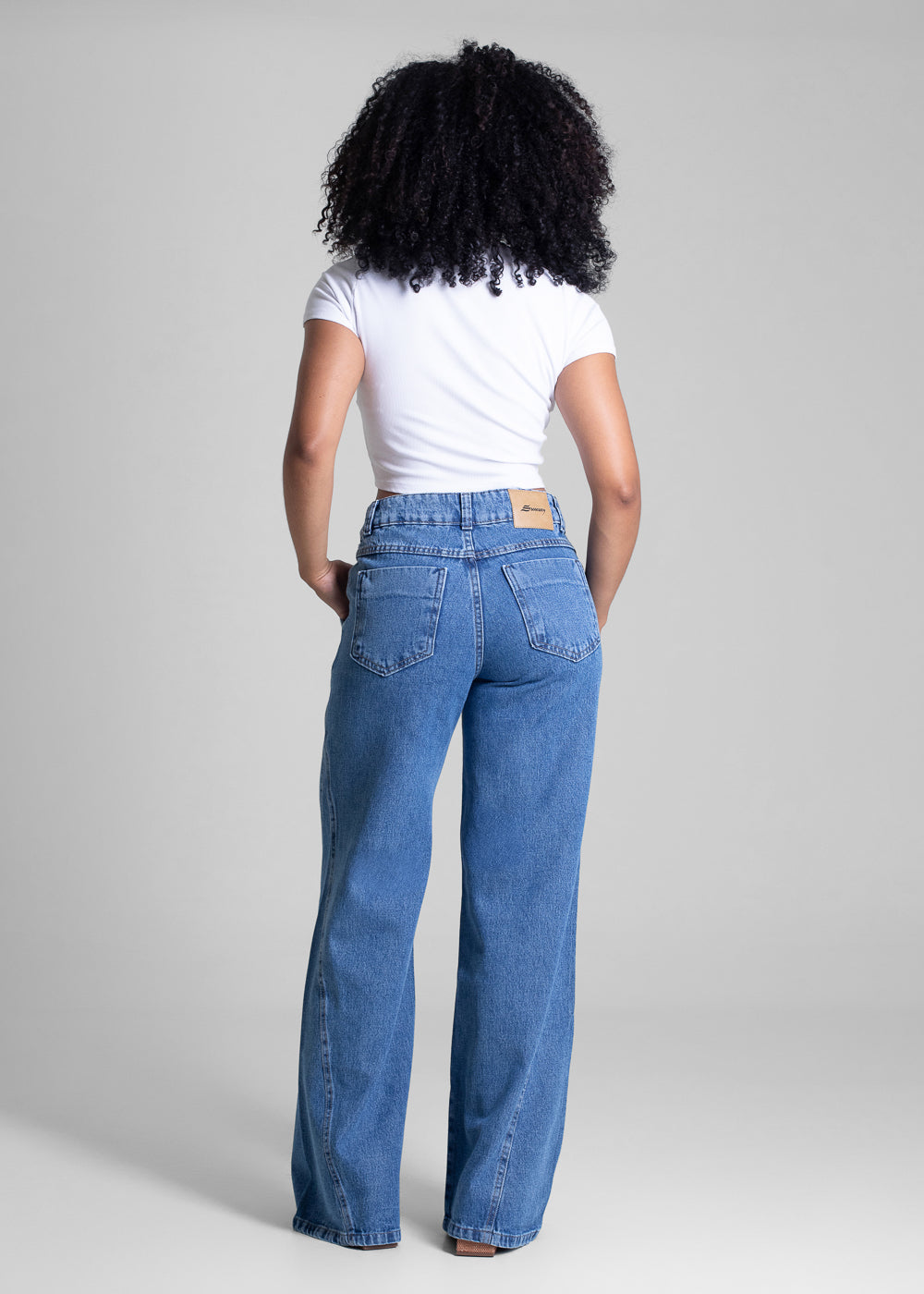 Calça Jeans Sawary Wide Leg - 281628 AZUL