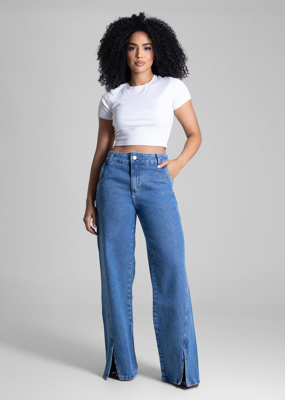 Calça Jeans Sawary Wide Leg - 281628 AZUL