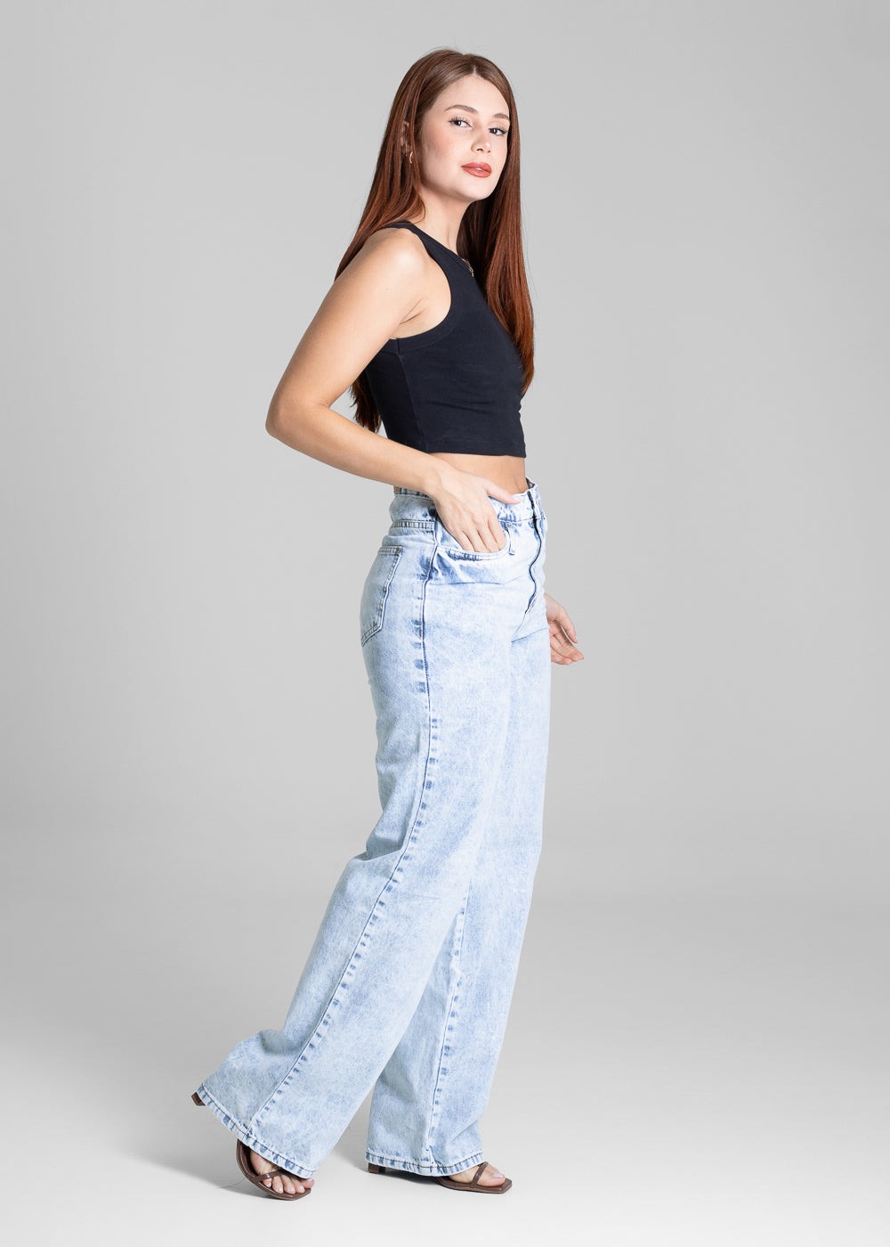 Calça Jeans Sawary Wide Leg - 281631 AZUL