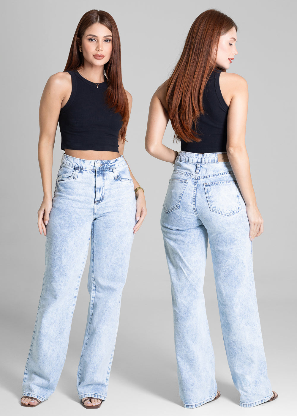 Calça Jeans Sawary Wide Leg - 281631 AZUL