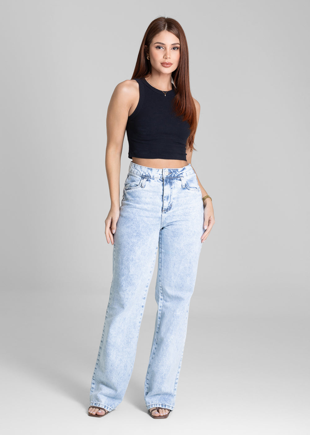 Calça Jeans Sawary Wide Leg - 281631 AZUL