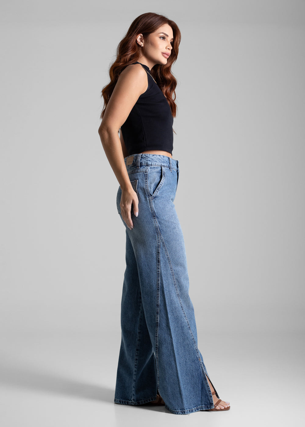 Calça Jeans Sawary Wide Leg - 281633 AZUL