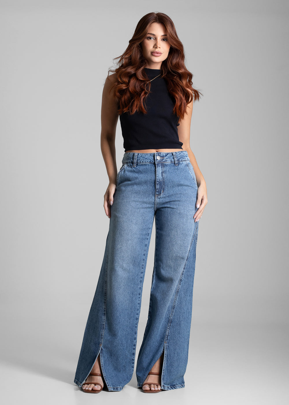 Calça Jeans Sawary Wide Leg - 281633 AZUL