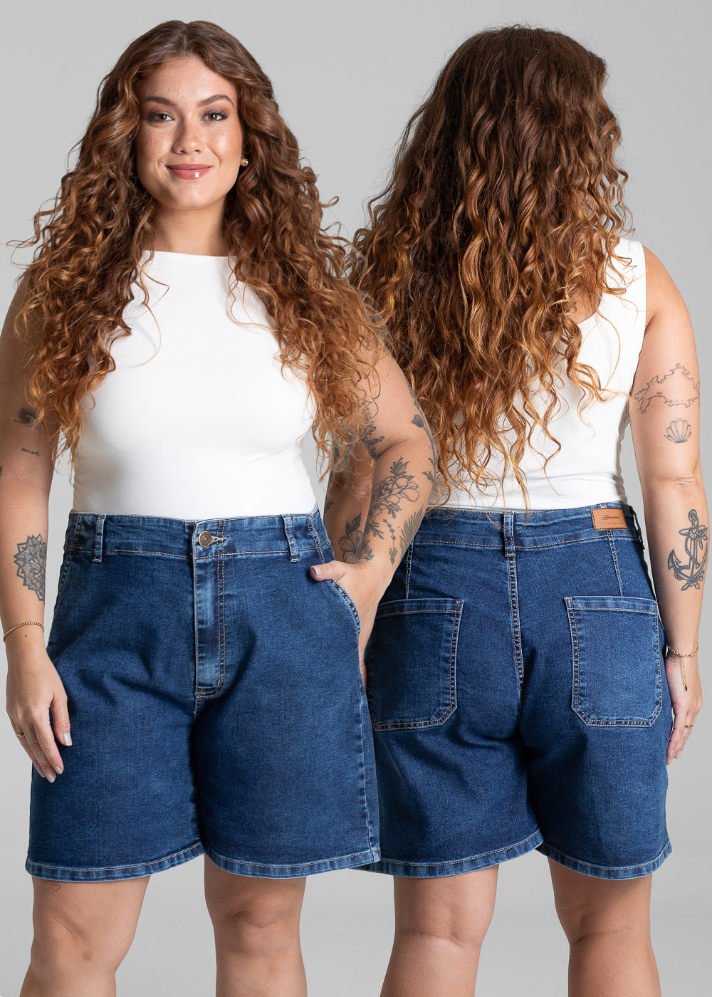 Bermuda Jeans Sawary Plus Size - 281643 AZUL