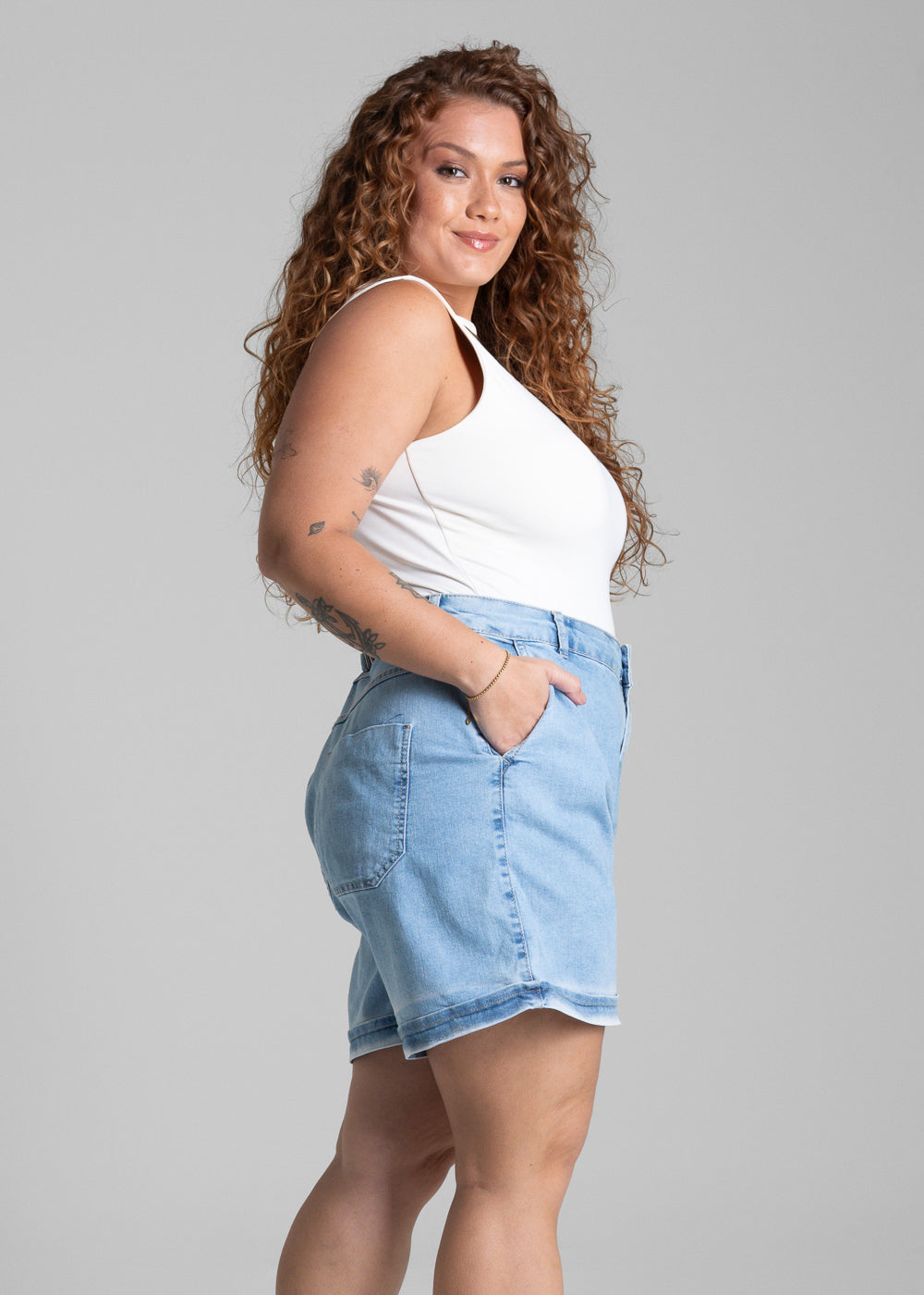 Shorts Jeans Sawary Plus Size - 281644 AZUL