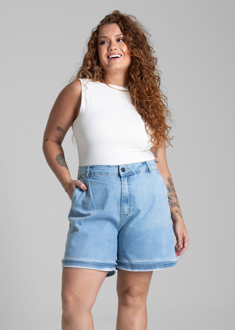 Shorts Jeans Sawary Plus Size - 281644 AZUL