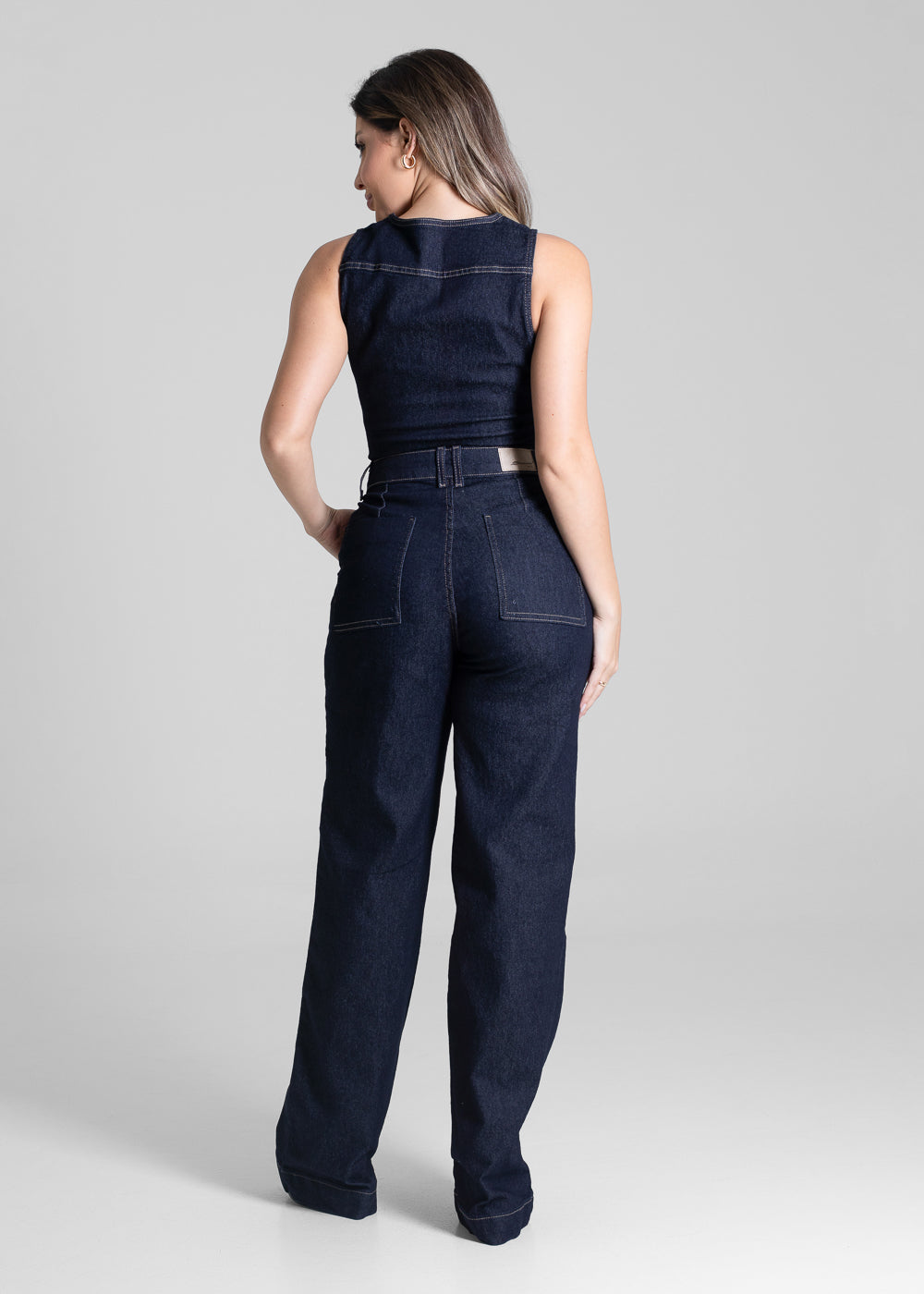 Macacão Jeans Sawary - 281651 AZUL