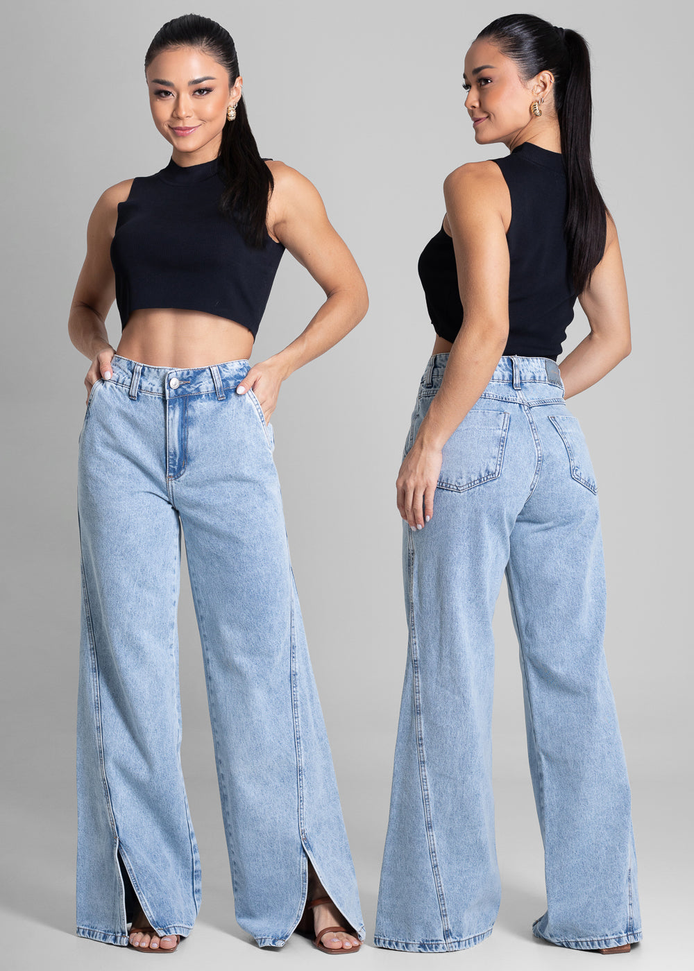 Calça Jeans Sawary Wide Leg - 281653 AZUL
