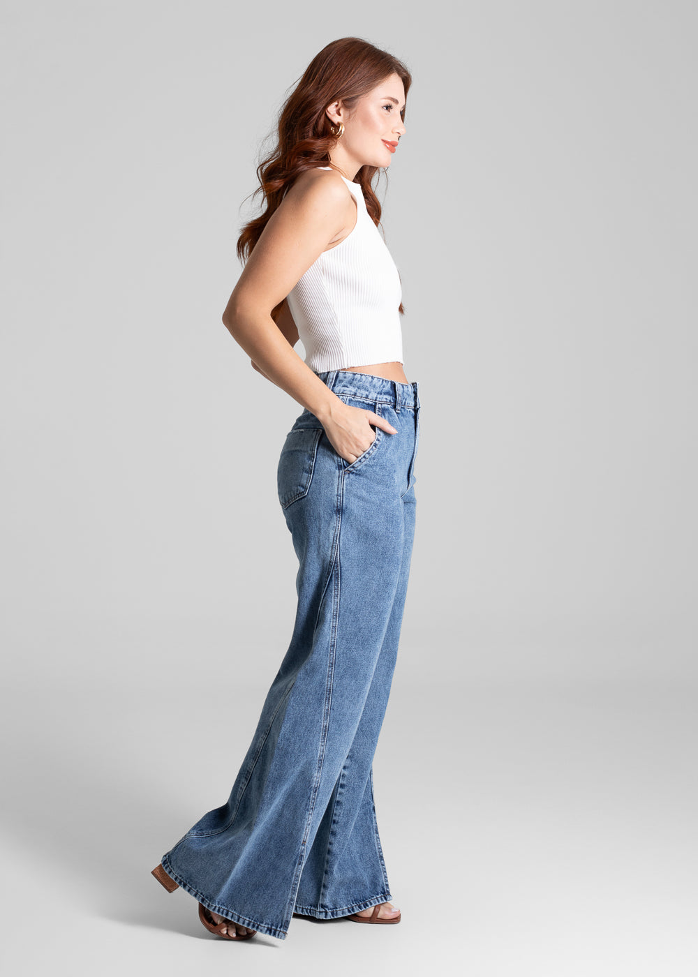Calça Jeans Sawary Wide Leg - 281655 AZUL