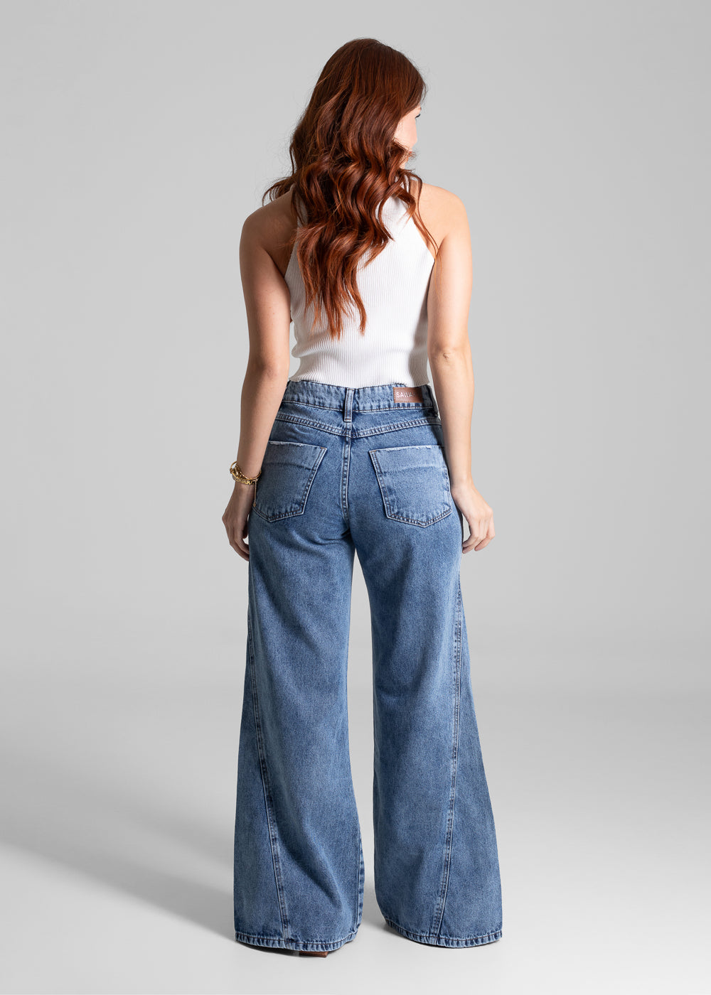 Calça Jeans Sawary Wide Leg - 281655 AZUL