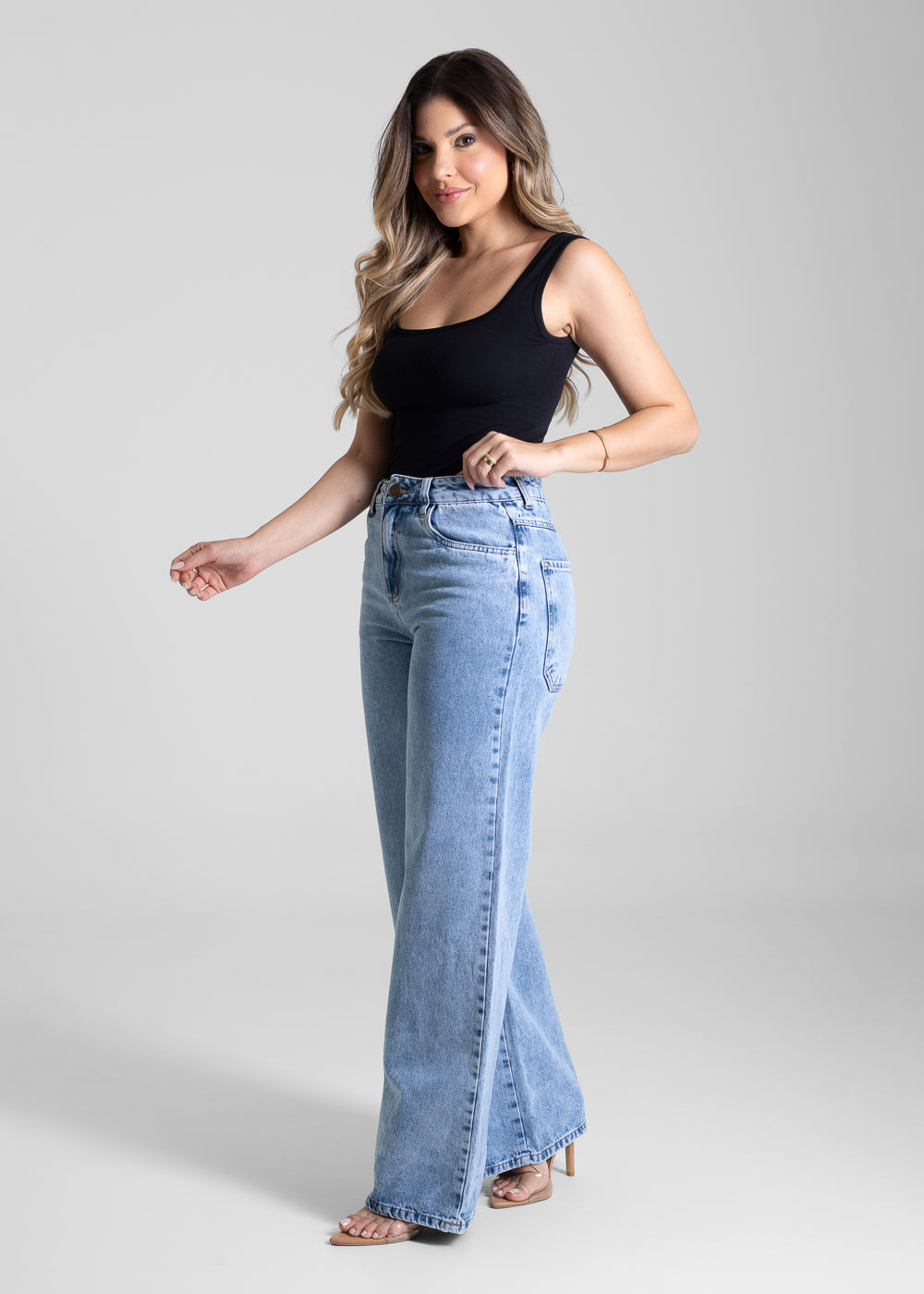 Calça Jeans Sawary Wide Leg - 281656 AZUL