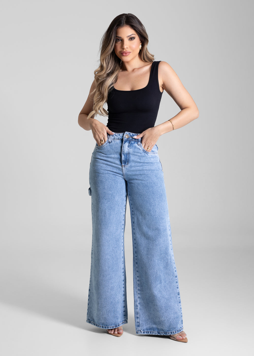 Calça Jeans Sawary Wide Leg - 281656 AZUL