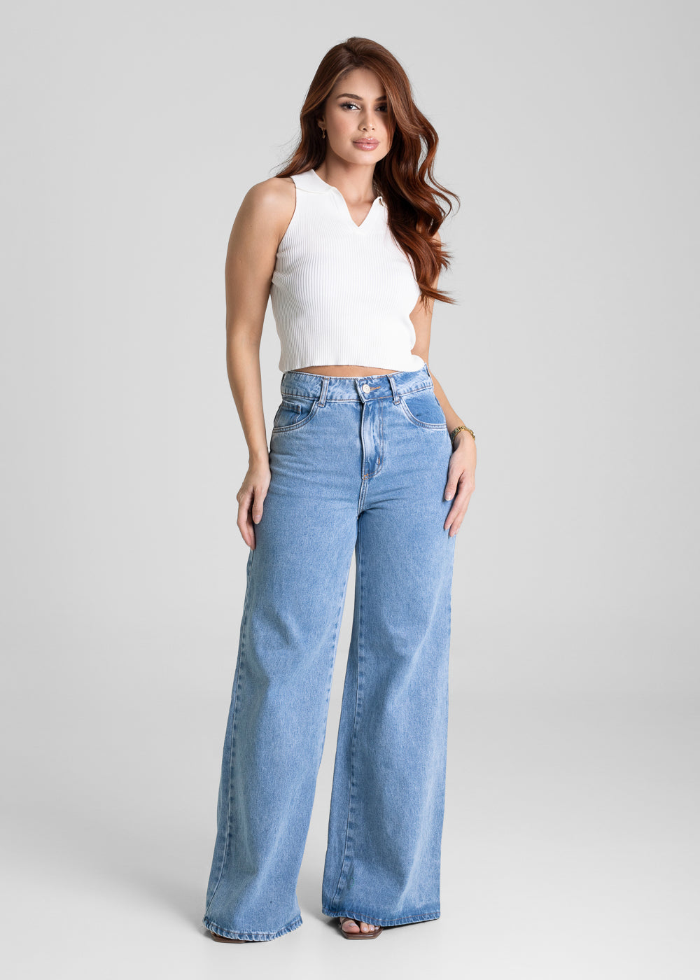Calça Jeans Sawary Wide Leg - 281657 AZUL