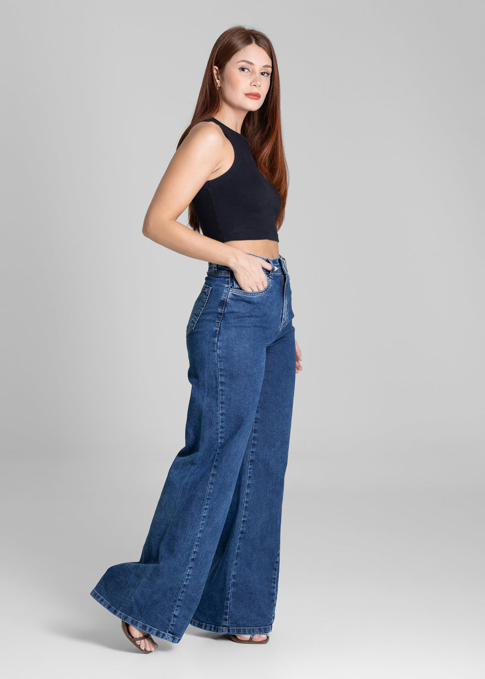 Calça Jeans Sawary Wide Leg - 281673 AZUL