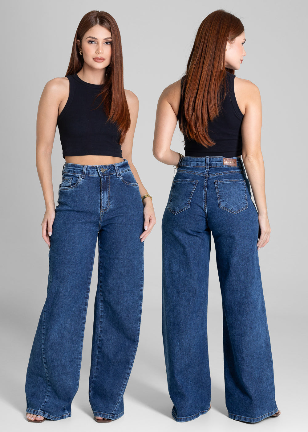 Calça Jeans Sawary Wide Leg - 281673 AZUL