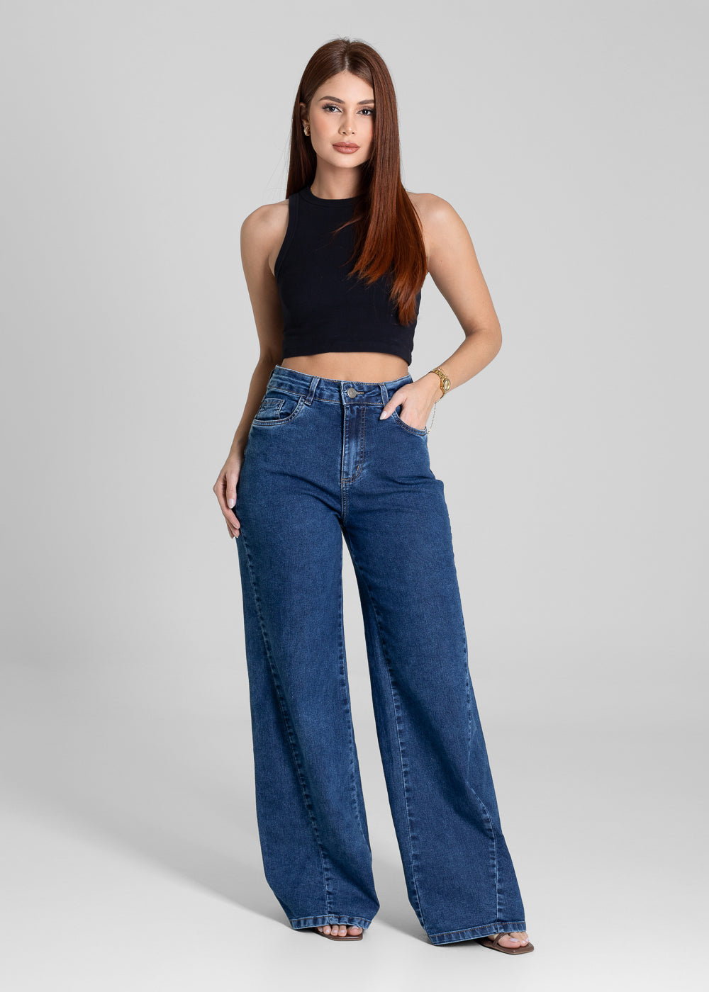 Calça Jeans Sawary Wide Leg - 281673 AZUL