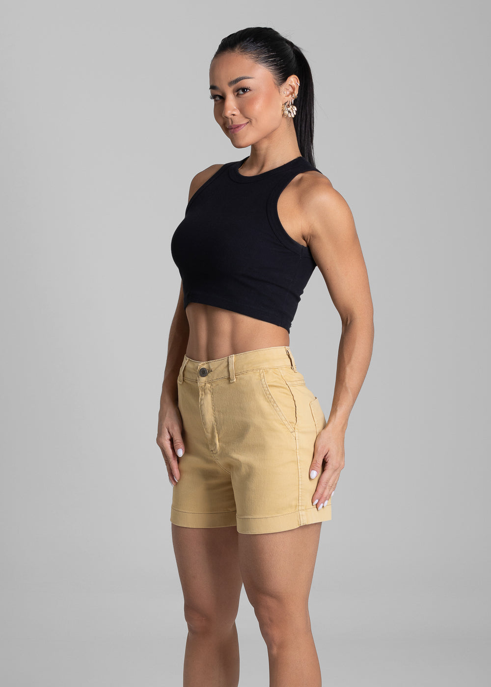 Shorts Sarja Sawary - 281684 AMARELO