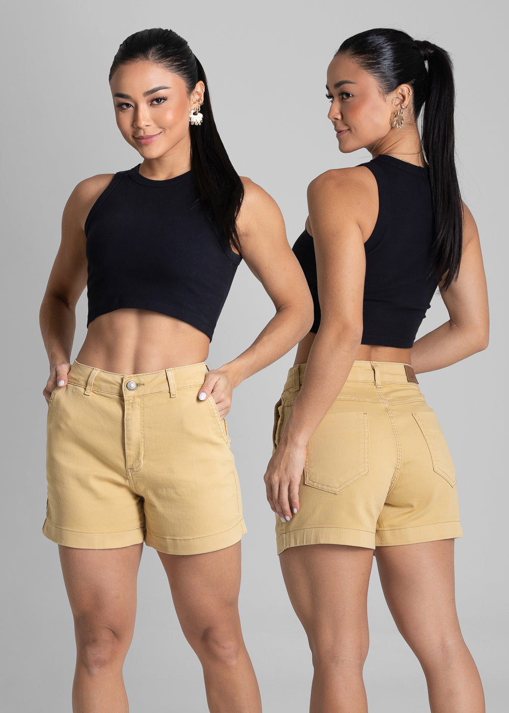 Shorts Sarja Sawary - 281684 AMARELO