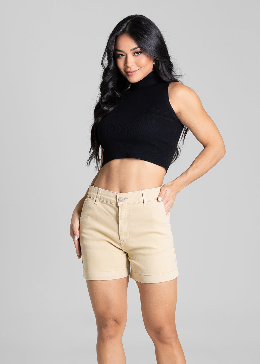 Shorts Sarja Sawary - 281687 AMARELO