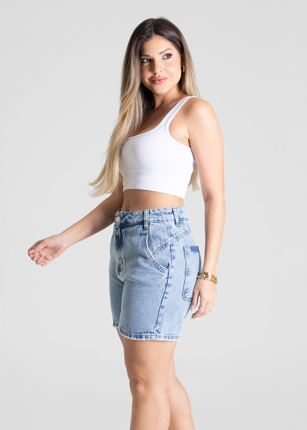 Shorts Jeans Sawary - 281692 AZUL