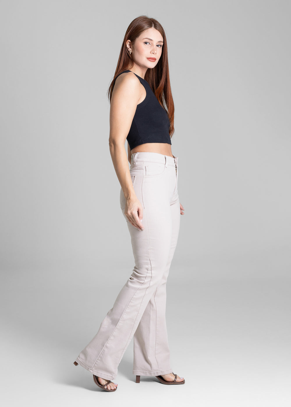 Calça Sarja Sawary Boot Cut - 281699 BEGE