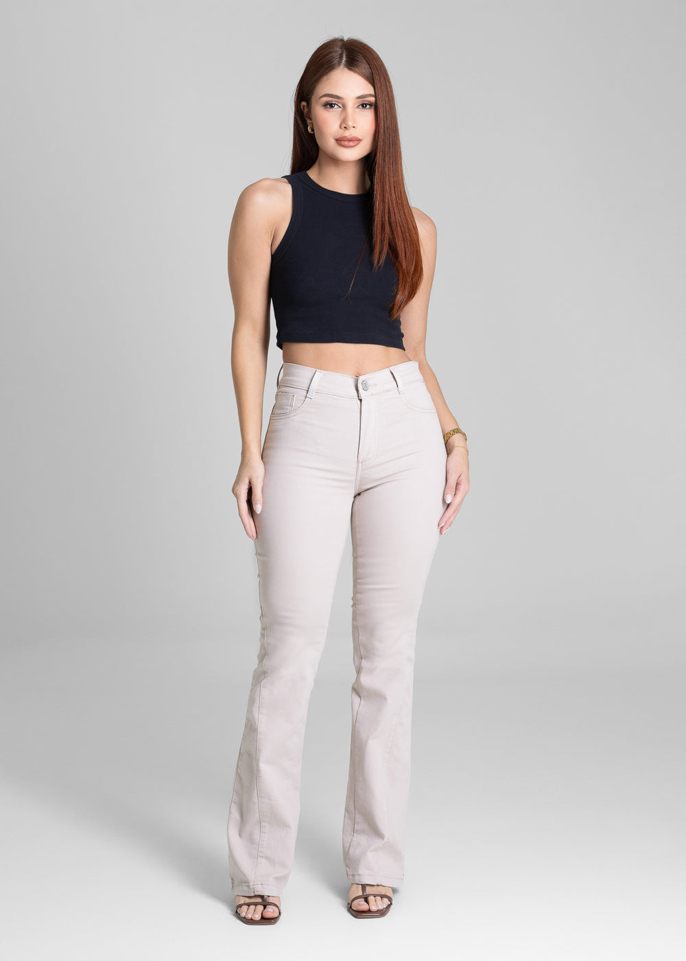 Calça Sarja Sawary Boot Cut - 281699 BEGE