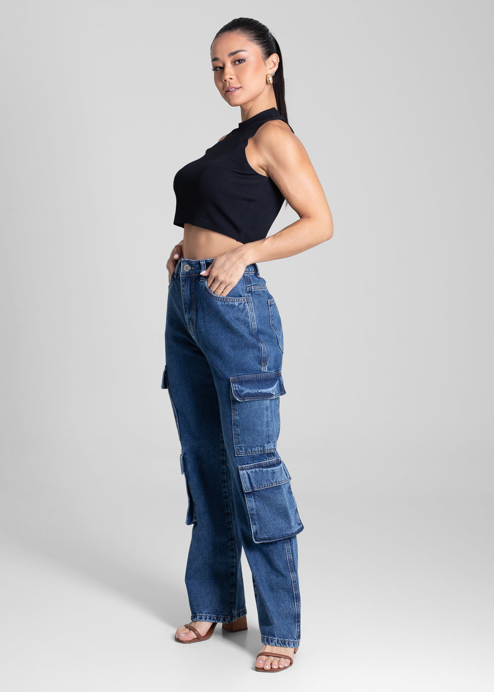 Calça Jeans Sawary Reta Petit - 281702 AZUL