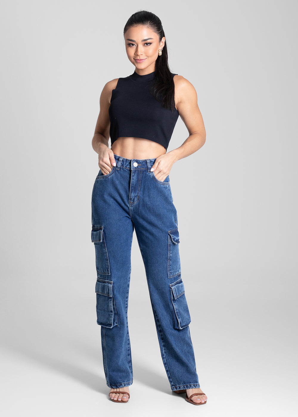 Calça Jeans Sawary Reta Petit - 281702 AZUL