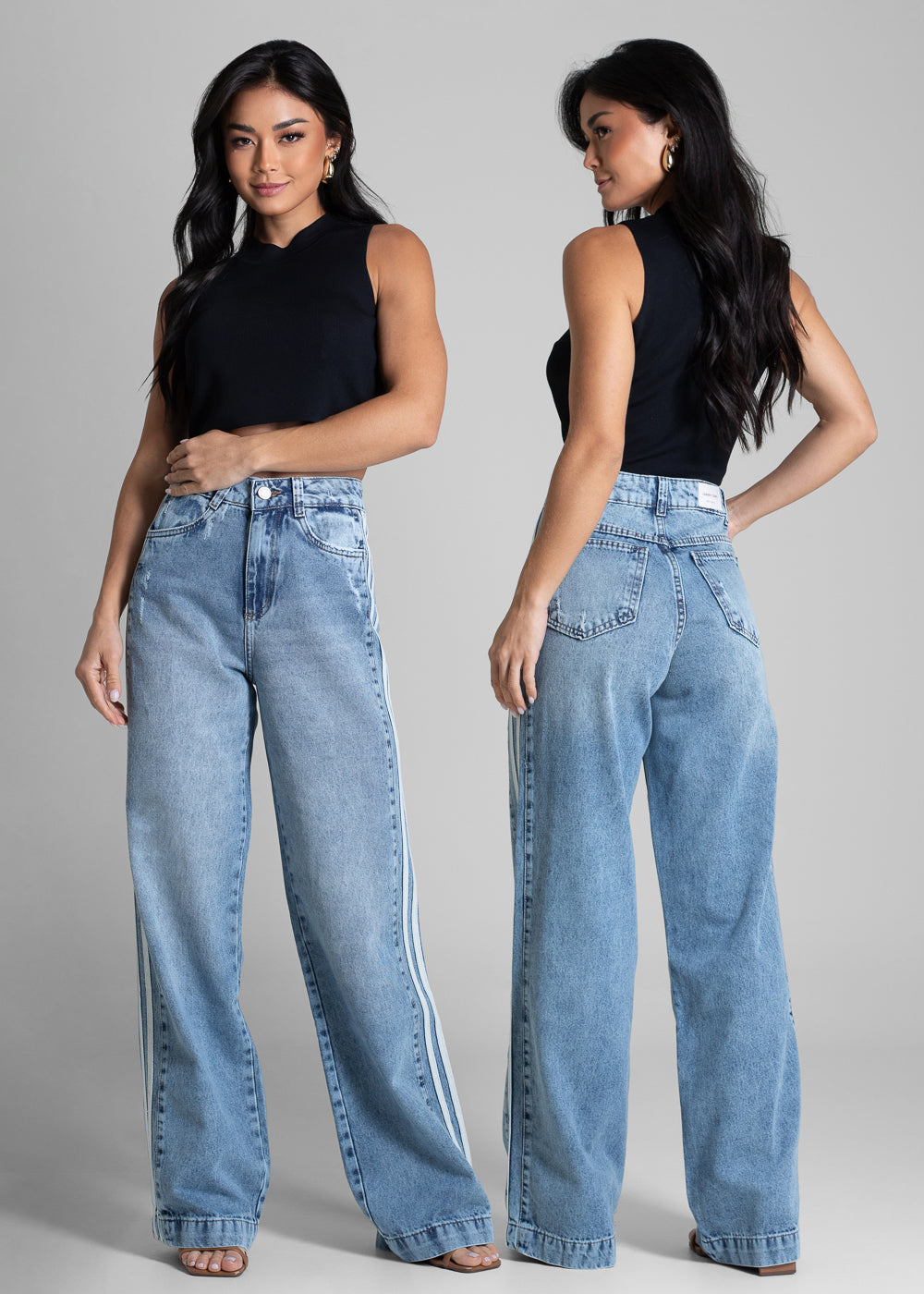 Calça Jeans Sawary Wide Leg - 281705 AZUL
