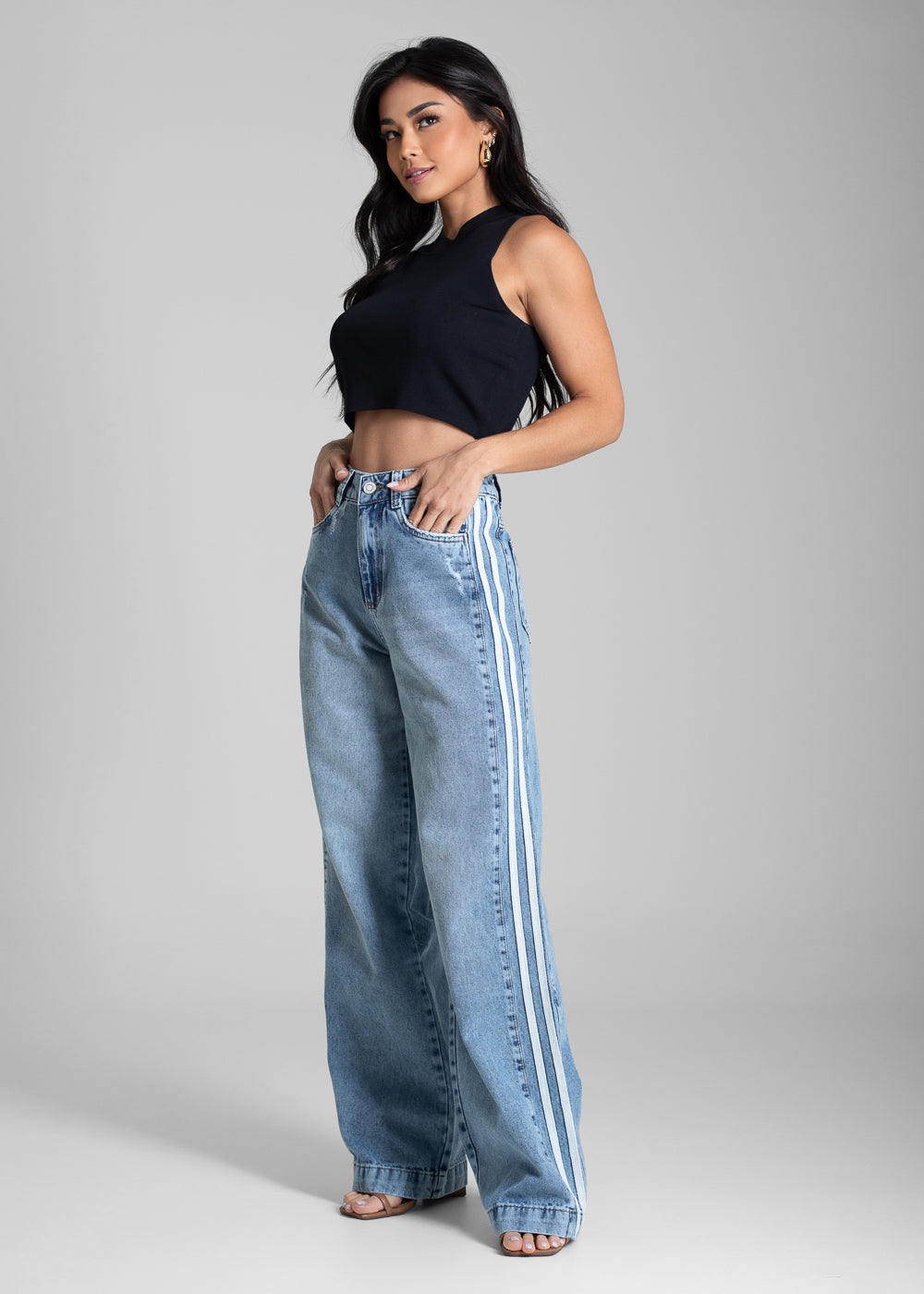 Calça Jeans Sawary Wide Leg - 281705 AZUL