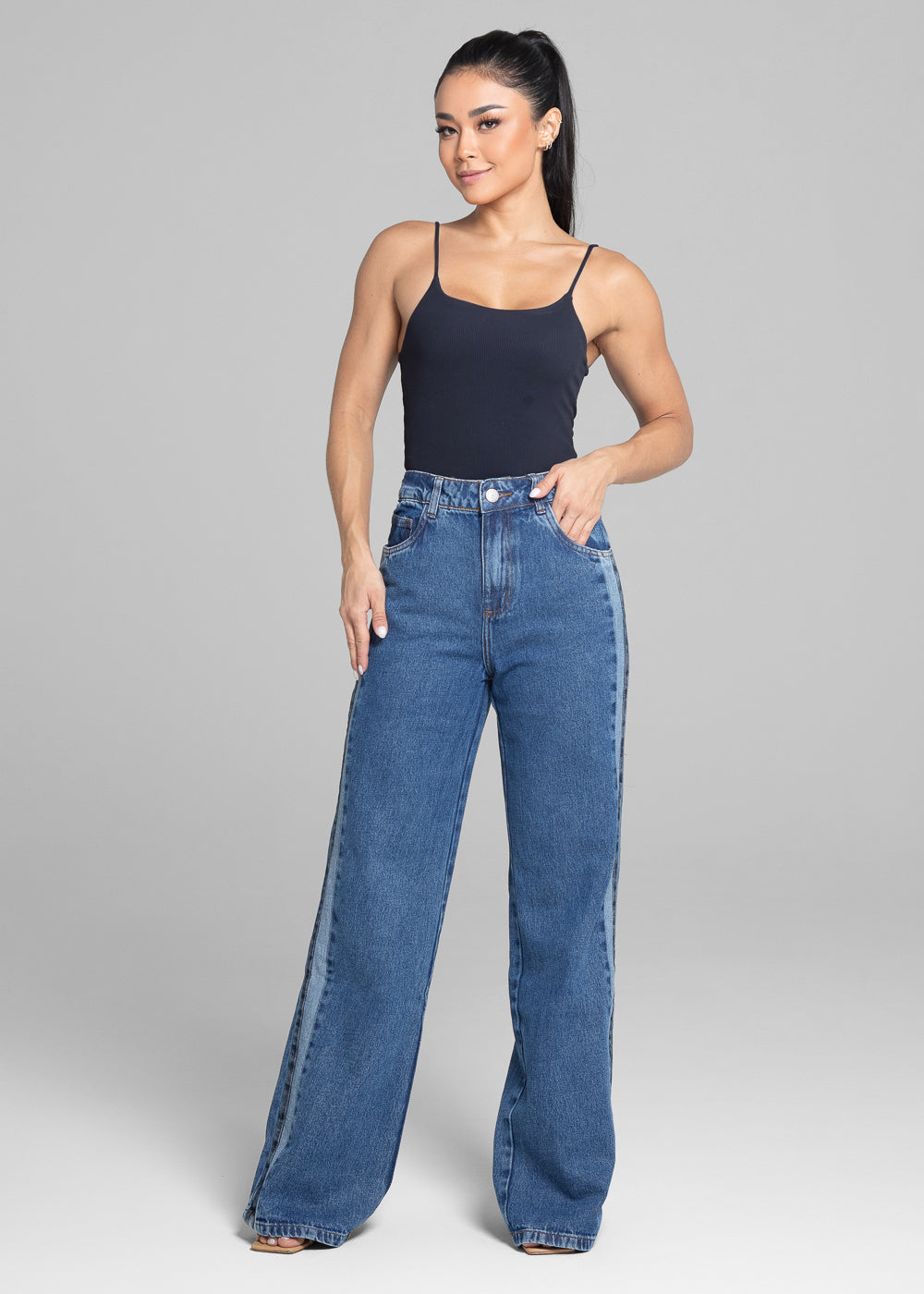 Calça Jeans Sawary Wide Leg - 281706 AZUL