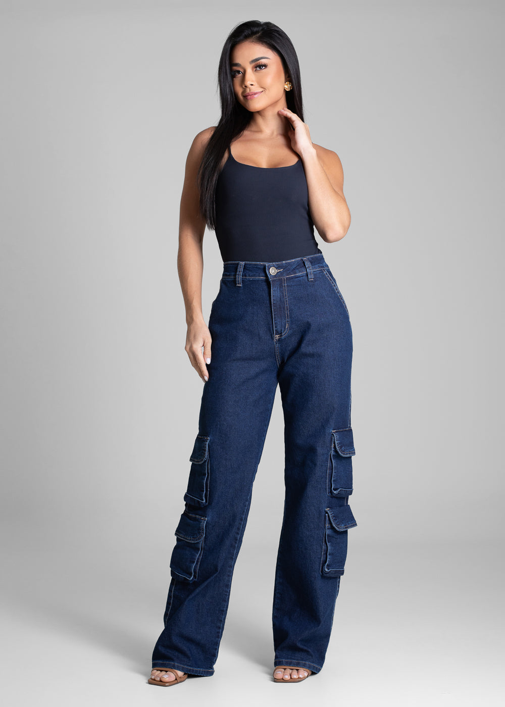 Calça Jeans Sawary Wide Leg - 281708 AZUL