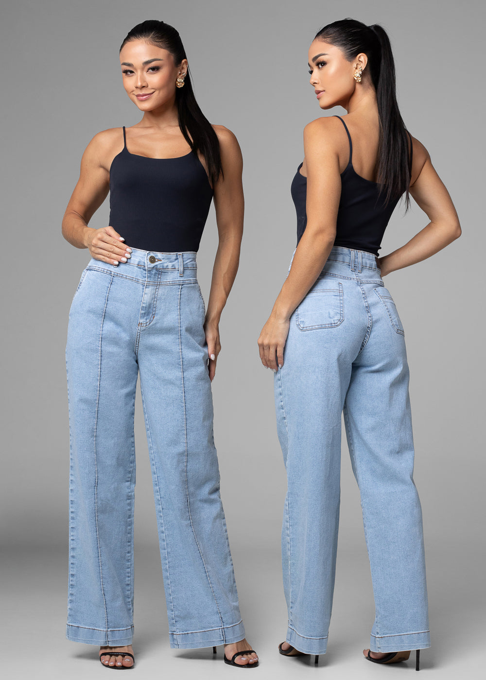 Calça Jeans Sawary Wide Leg - 281710 AZUL