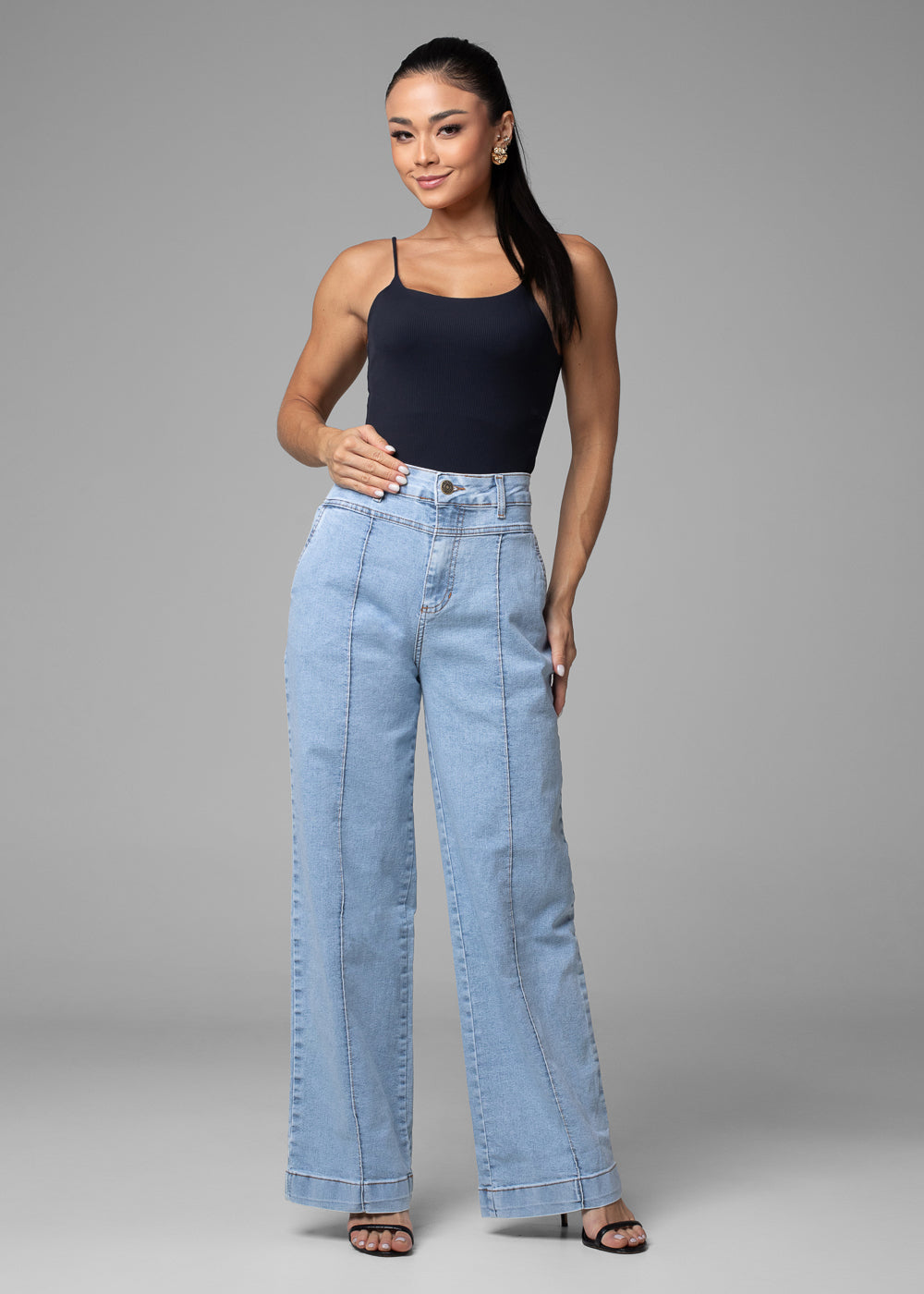 Calça Jeans Sawary Wide Leg - 281710 AZUL