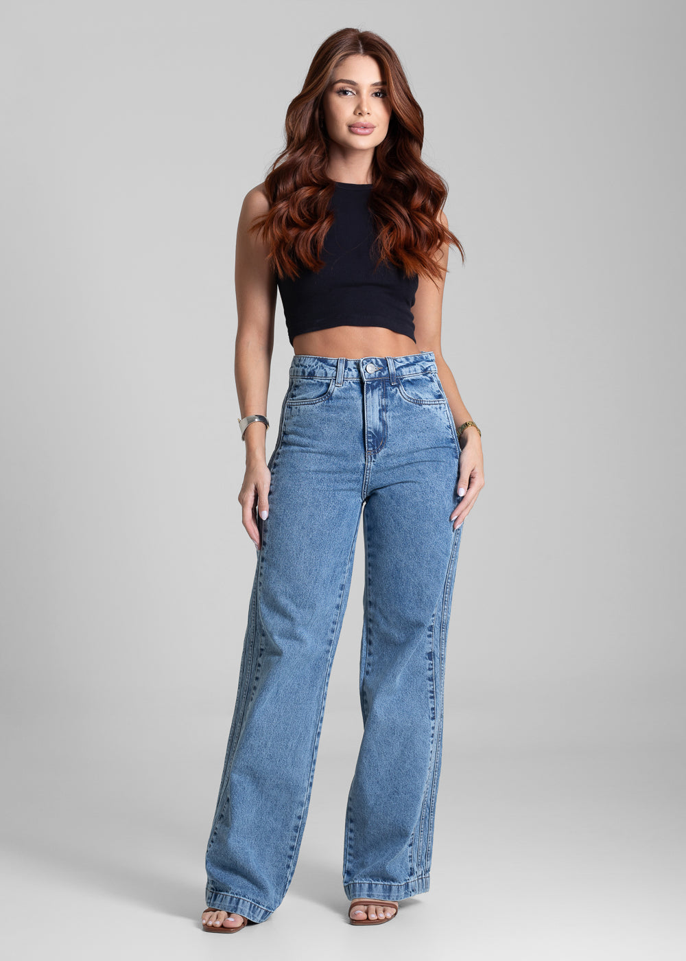 Calça Jeans Sawary Wide Leg - 281712 AZUL
