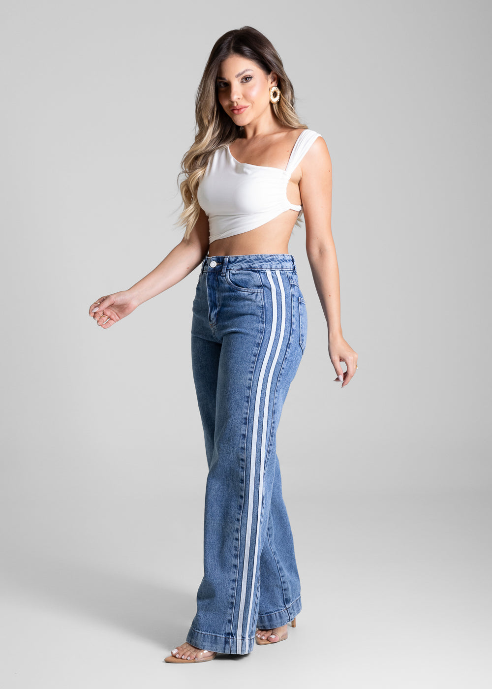 Calça Jeans Sawary Wide Leg - 281713 AZUL