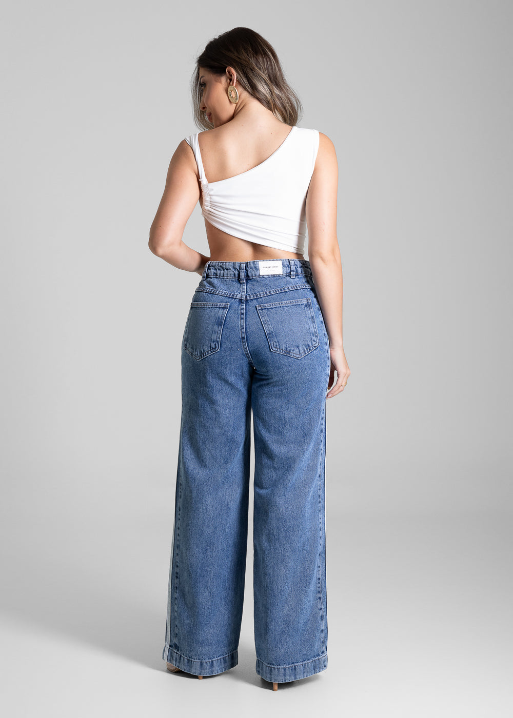 Calça Jeans Sawary Wide Leg - 281713 AZUL