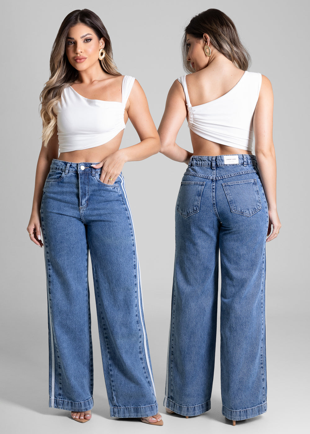 Calça Jeans Sawary Wide Leg - 281713 AZUL