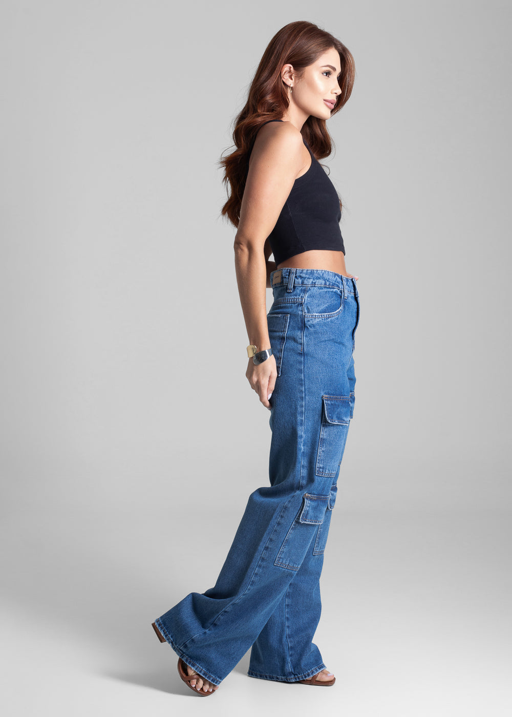 Calça Jeans Sawary Wide Leg - 281714 AZUL