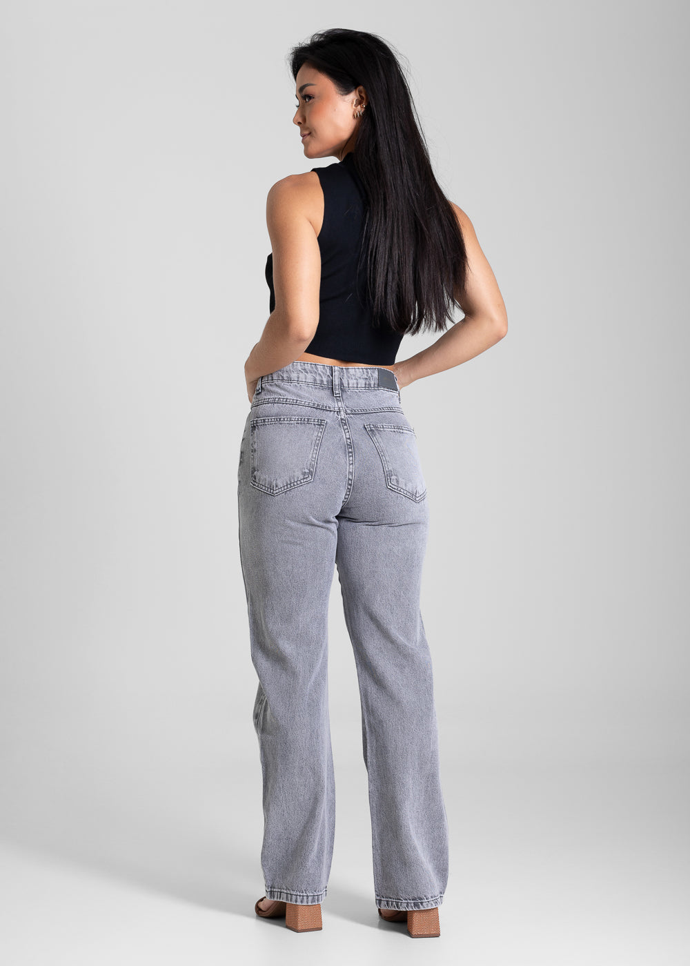 Calça Jeans Sawary Reta - 281720 CINZA