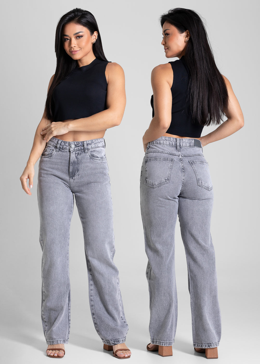 Calça Jeans Sawary Reta - 281720 CINZA