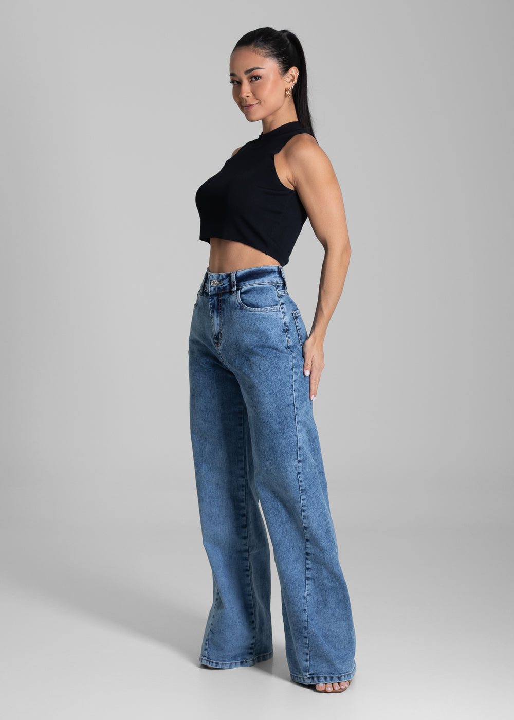 Calça Jeans Sawary Wide Leg - 281721 AZUL