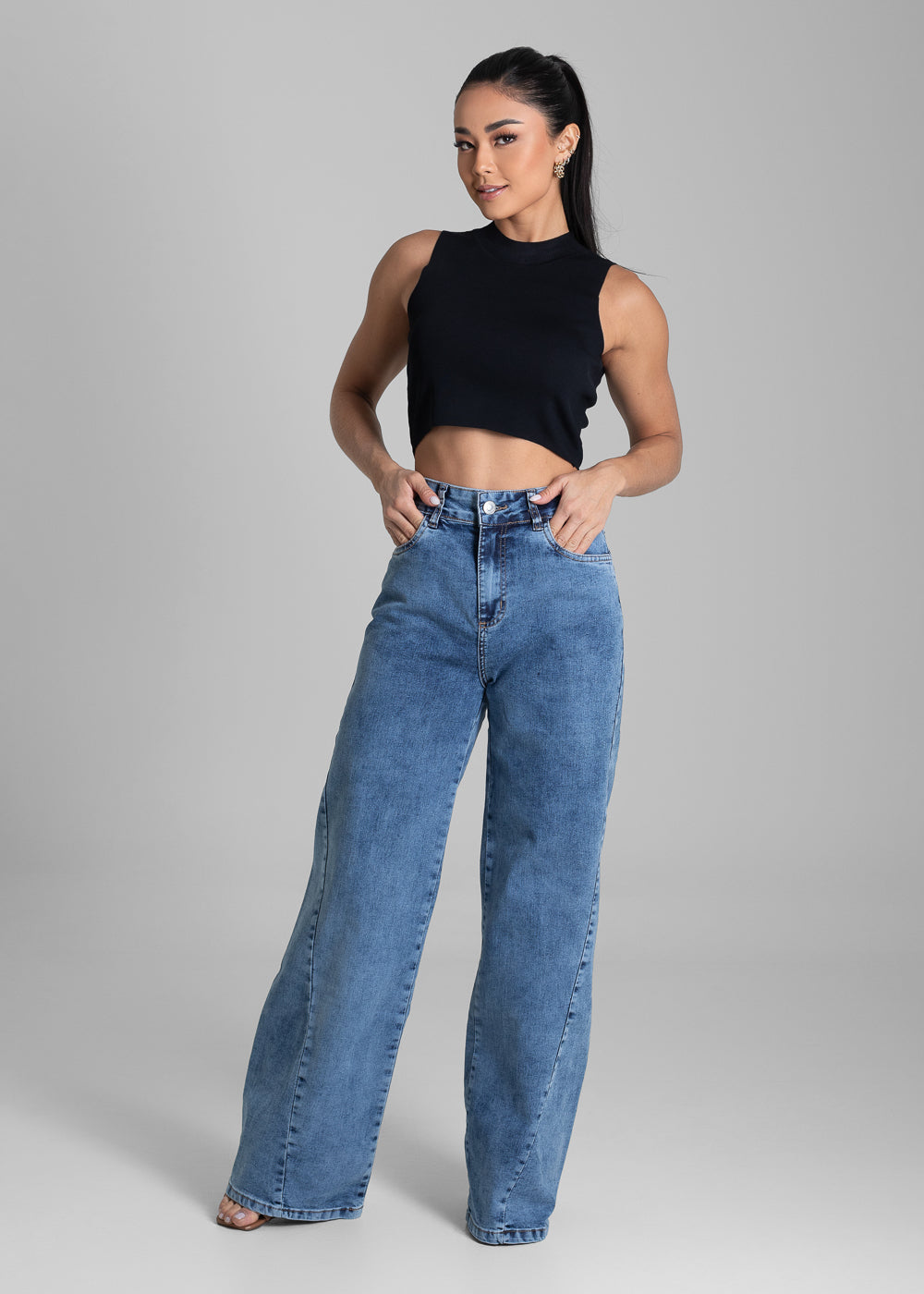 Calça Jeans Sawary Wide Leg - 281721 AZUL