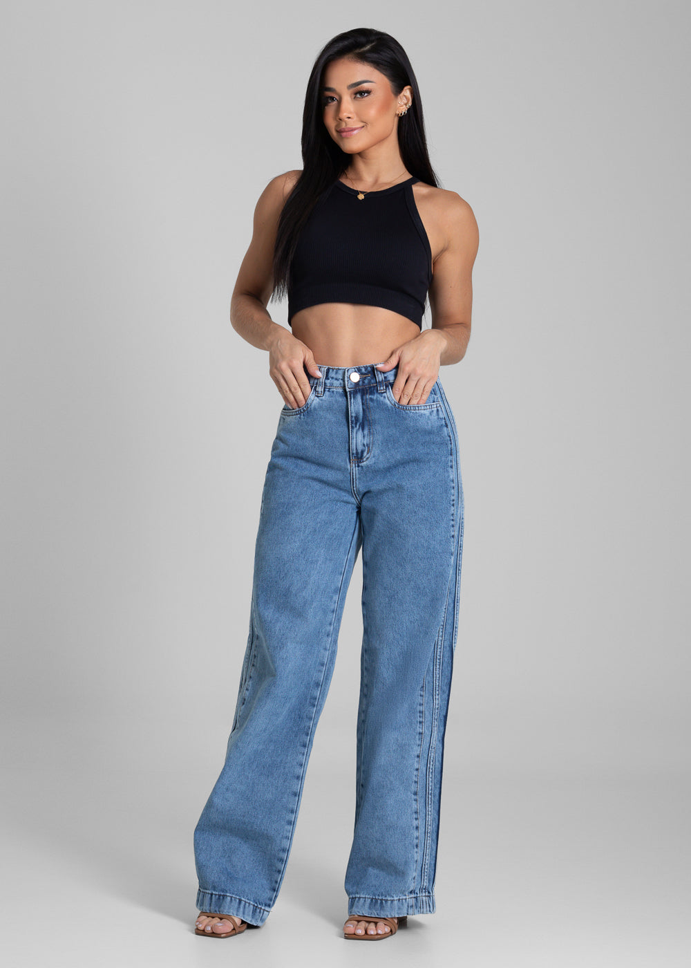 Calça Jeans Sawary Wide Leg - 281725 AZUL