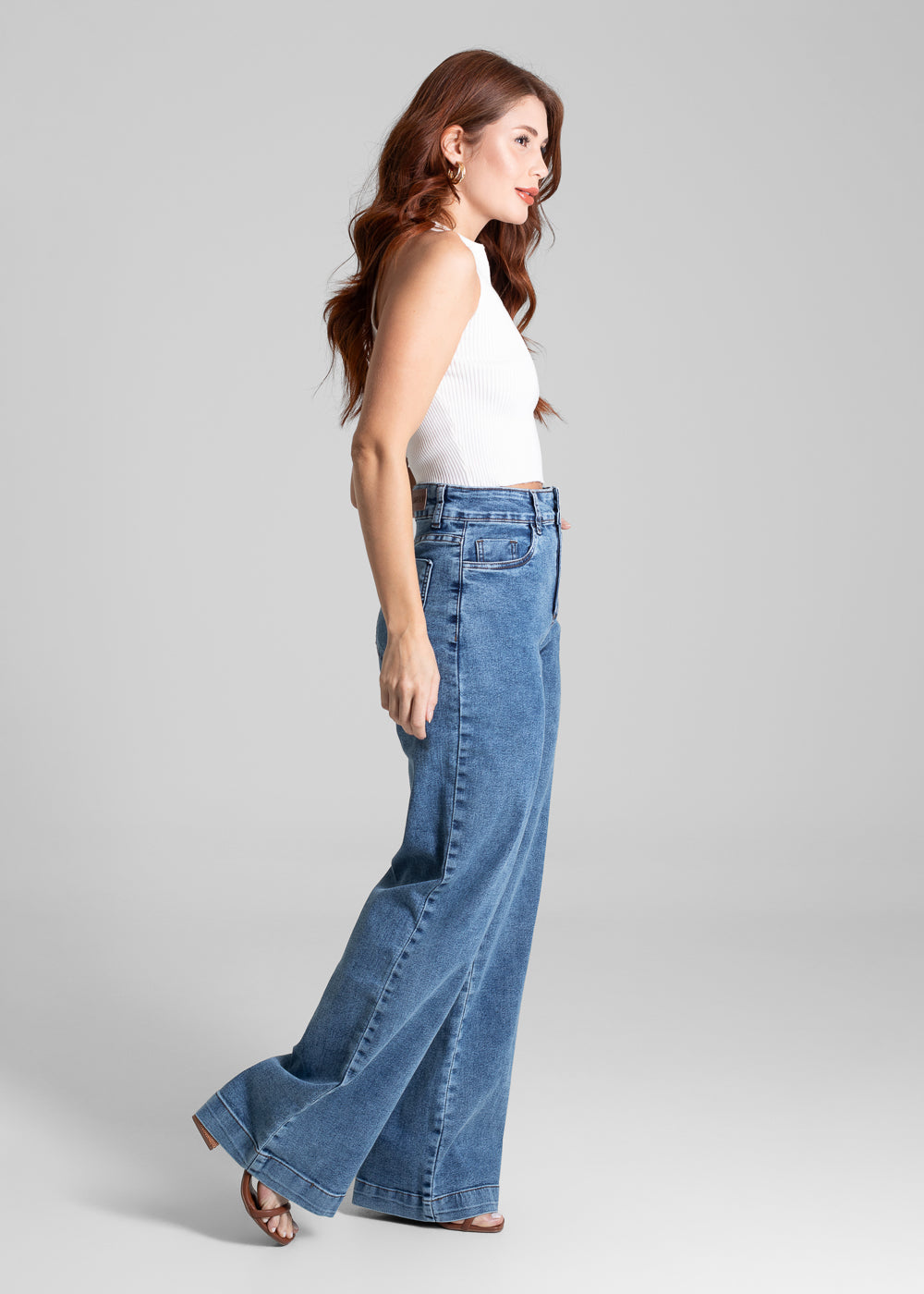 Calça Jeans Sawary Wide Leg - 281735 AZUL
