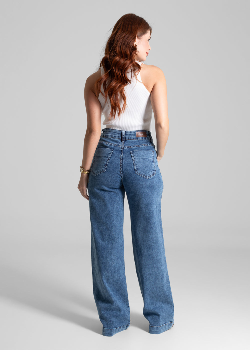 Calça Jeans Sawary Wide Leg - 281735 AZUL