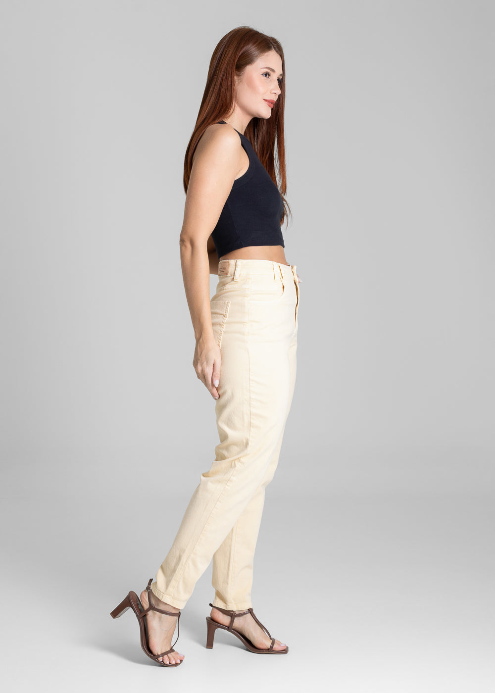 Calça Sarja Sawary Mom - 281747 AMARELO