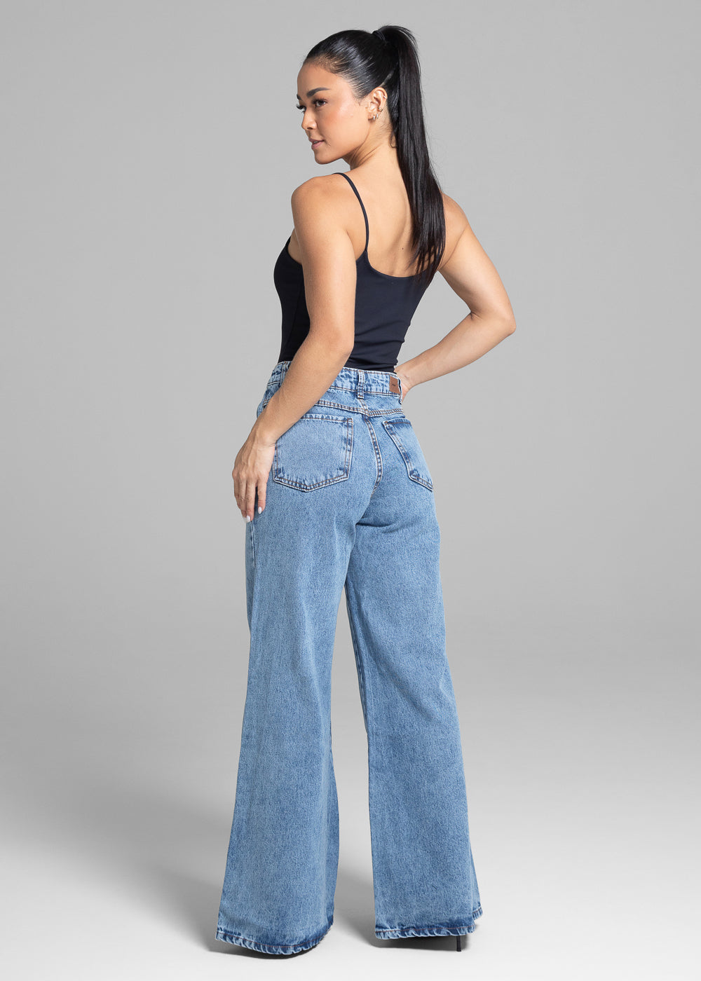 Calça Jeans Sawary Super Wide Leg - 281753 AZUL