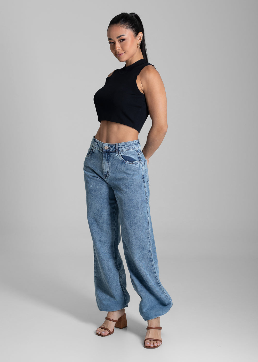 Calça Jeans Sawary Balonê - 281755 AZUL