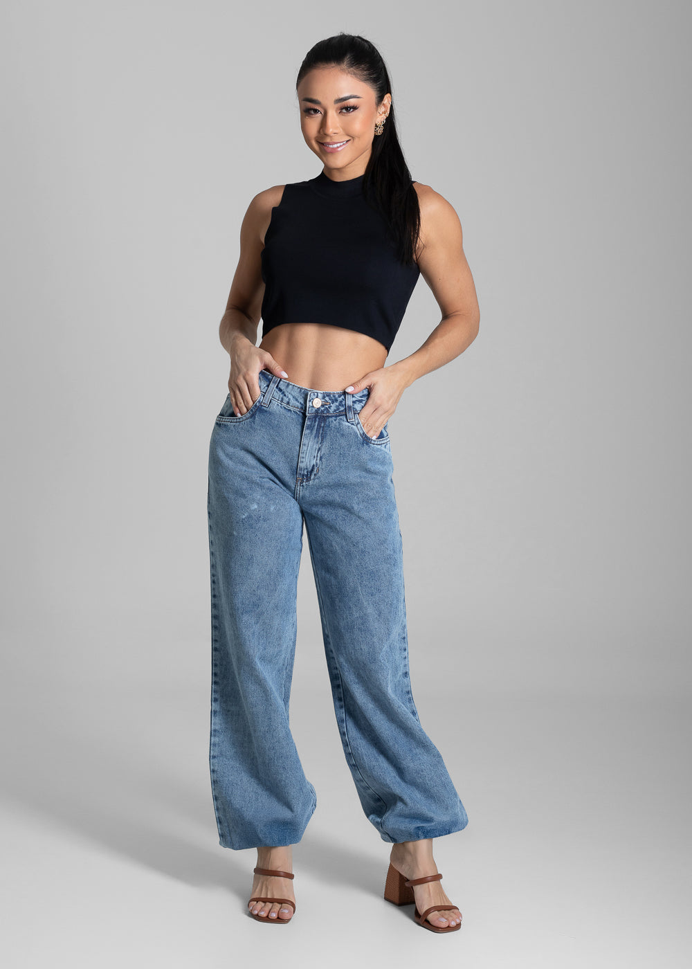 Calça Jeans Sawary Balonê - 281755 AZUL